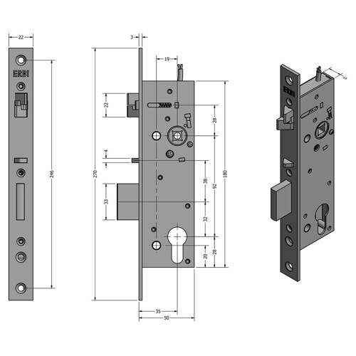 SAM Profi REV P 9235 - elektromechanický samozamykací zámok