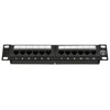 Patch panel PP-111 12PCB-SB/C6 - 12 portov, CAT.6e pre 10'' rozvádzač